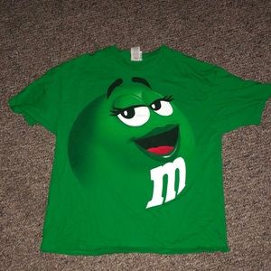 Green M&M Candy Shirt Vintage